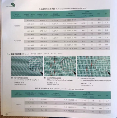 Tejido de moldeo certificado ISO 9001 2000 para la producción de papel especial y gráfico