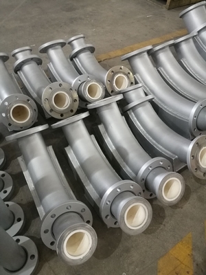 Tubo/codo cerámico revestido de acero inoxidable y acero carbono personalizado para diversas industrias